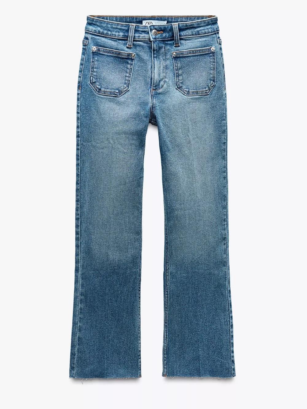 Zara HIGH-WAISTED MINI FLARE JEANS Z1975